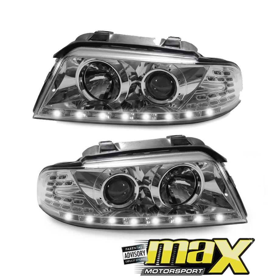 Audi A4 B5 (99-01) Chrome LED Projector Headlights maxmotorsports