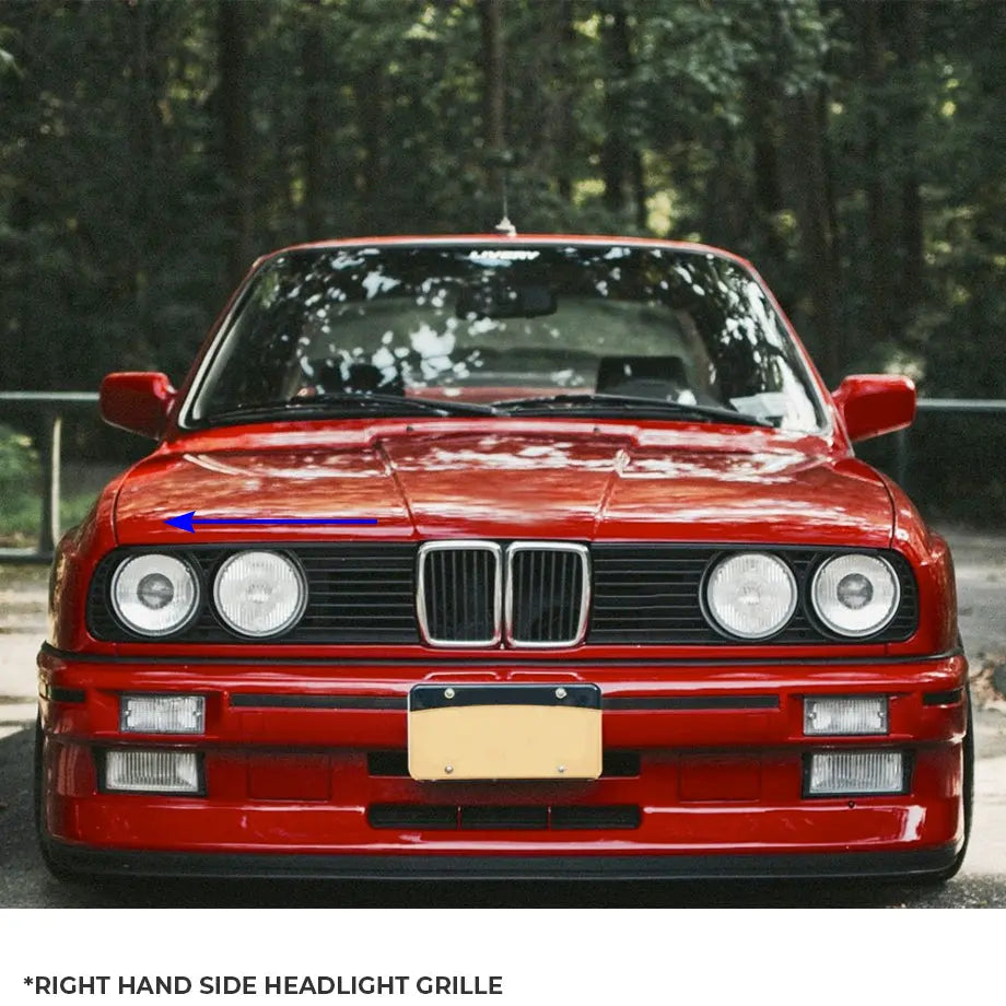 BM E30 3-Series OEM Style Headlight Grille - Right Hand Side Max Motorsport