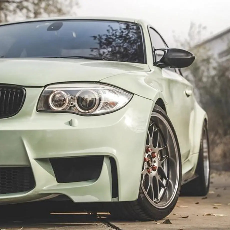 BM E82 1-Series M4 Style Gloss Black Clip On Mirror Covers Max Motorsport