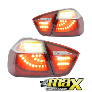 BM E90 3-Series Smoked LED Style Taillights (05-08) maxmotorsports