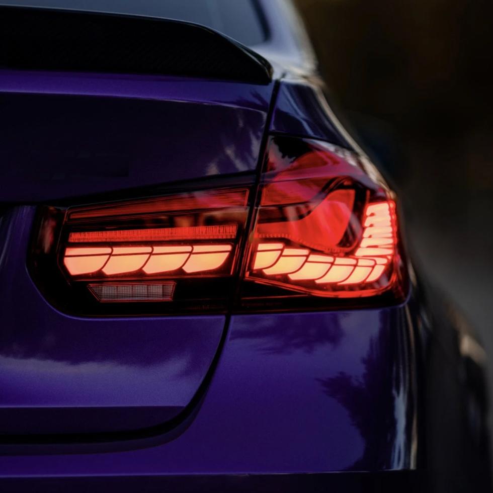 BM F30 3-Series CS Style OLED Sequential Smoked Taillights (12-18) Max Motorsport