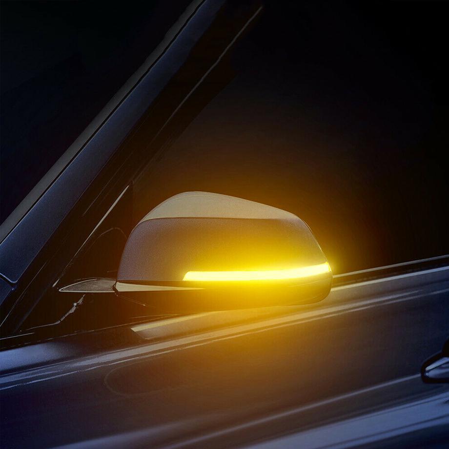 BM F30 3-Series Side Mirror Smoked LED Sequential Indicator Light maxmotorsports
