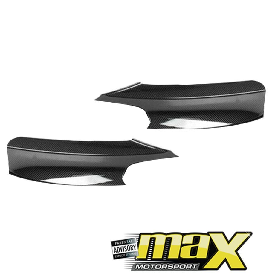 BM F30 3 Series (12-ON) Carbon Look 3-Piece Front Spoiler maxmotorsports