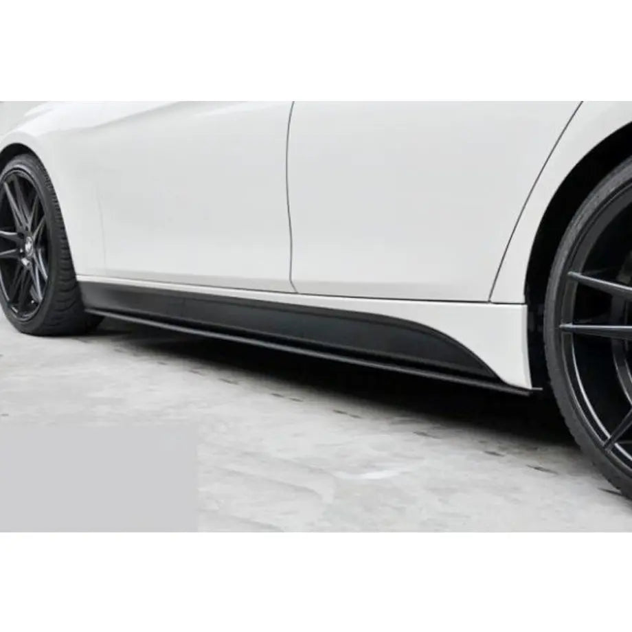 BM F30 M-tech Gloss Black Side Skirt Extension (PLASTIC) maxmotorsports