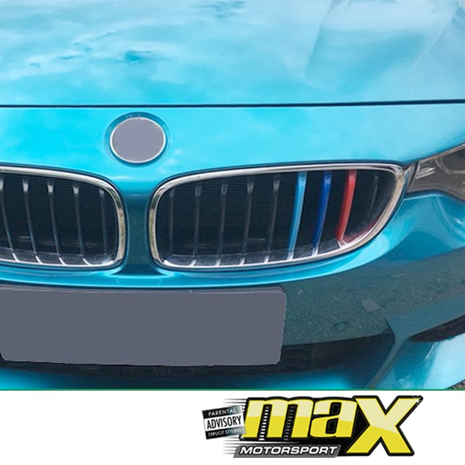 BM F32/F33 (4-Series) M Sport Clip On Grille Stripes maxmotorsports