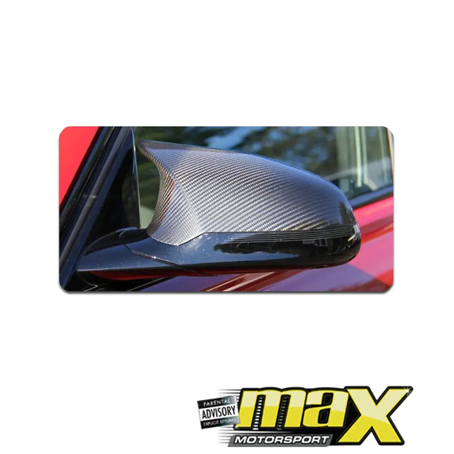 BM F80 M3 / F82 M4 Carbon Fibre Stick-On Mirror Covers maxmotorsports