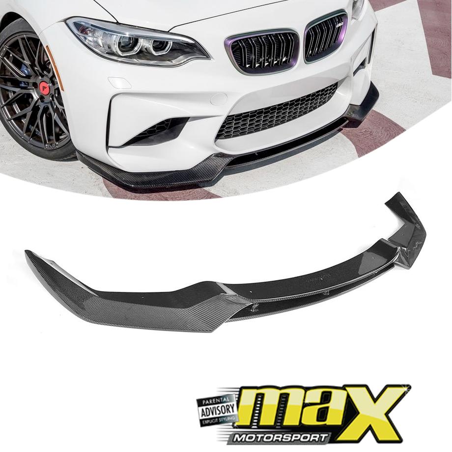 BM F87 M2 V-Style Carbon Fibre Front Spoiler maxmotorsports