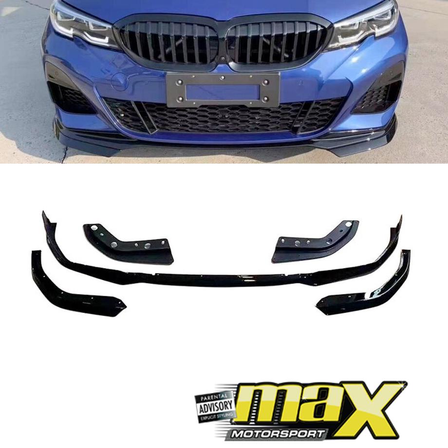 BM G20 3-Series (2019-On) Gloss Black 5-Piece Front Spoiler maxmotorsports