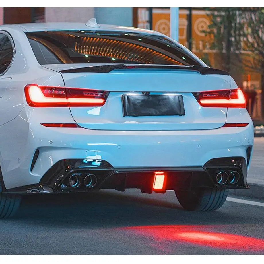 BM G20 F1 Style LED Gloss Black 3-Piece Rear Diffuser (19-On) Max Motorsport