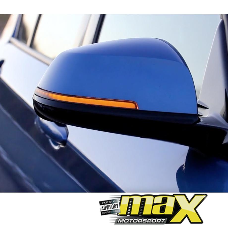 BM X3 Side Mirror Smoked LED Sequential Indicator Light maxmotorsports