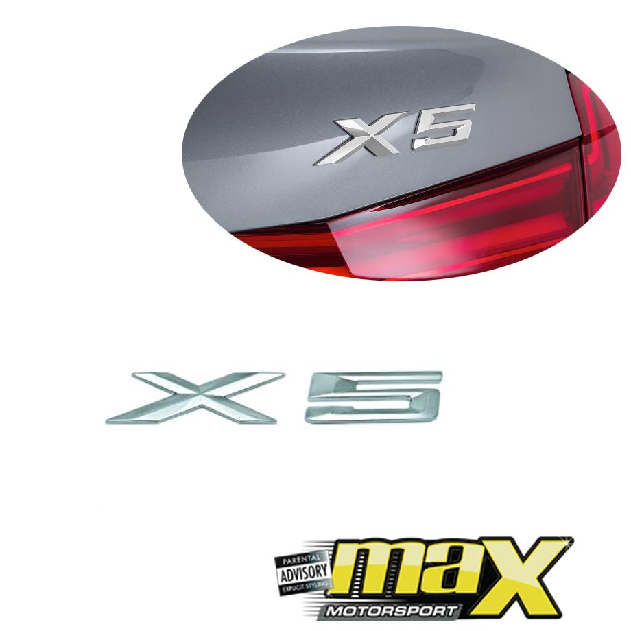 BM X5 Chrome Badge maxmotorsports