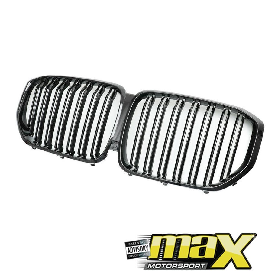 BM X5 G05 (19-On) Piano Black Double Slat Kidney Grille maxmotorsports