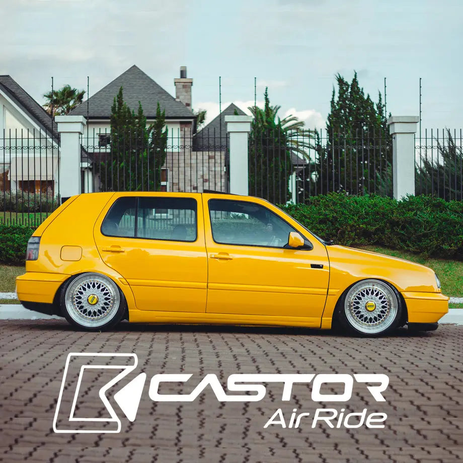 Castor Air Ride Black Bluetooth Air Suspension Kit - VW Golf 3 Castor Air Ride Suspension