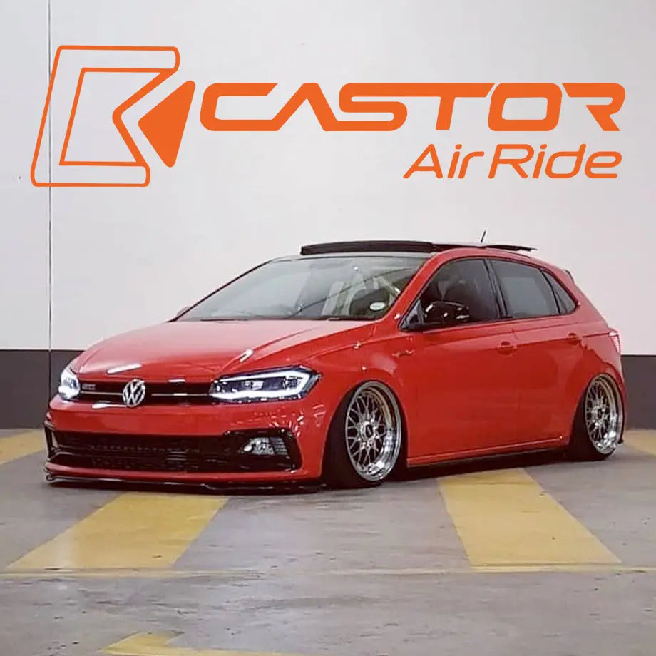 Castor Air Ride Black Bluetooth Air Suspension Kit - VW Polo 8AW (19-On) Castor Air Ride Suspension