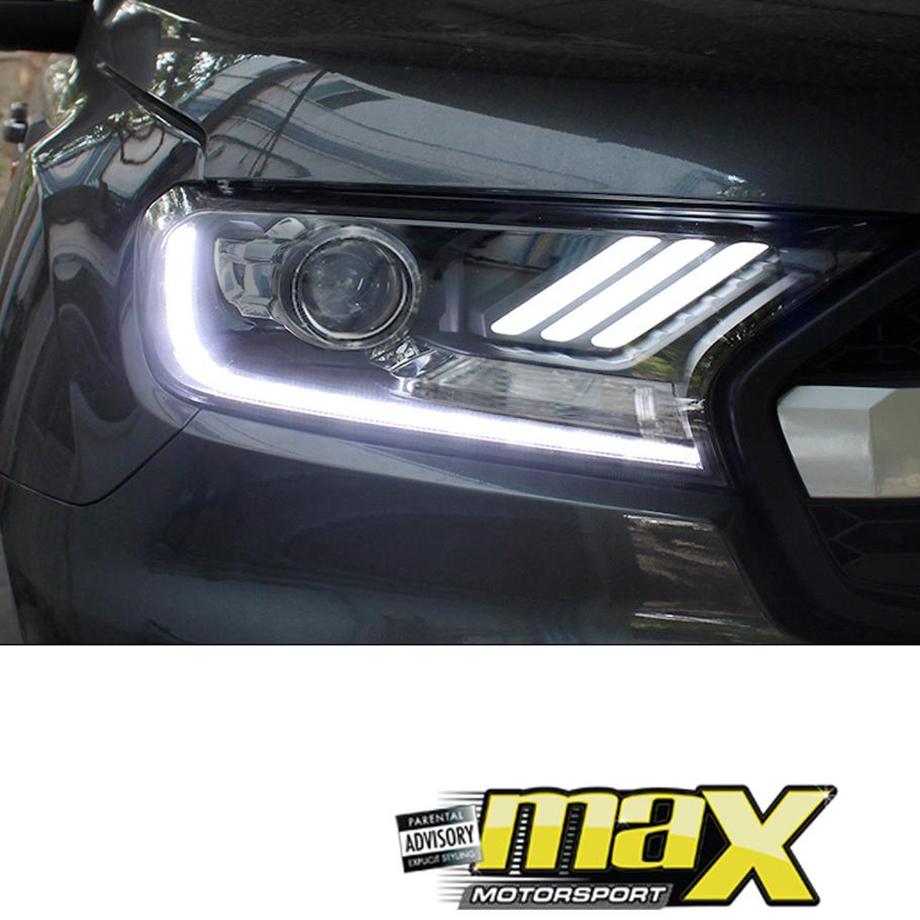 Everest (16-On) Mustang Style DRL LED Projector Headlight With Indicator Function maxmotorsports