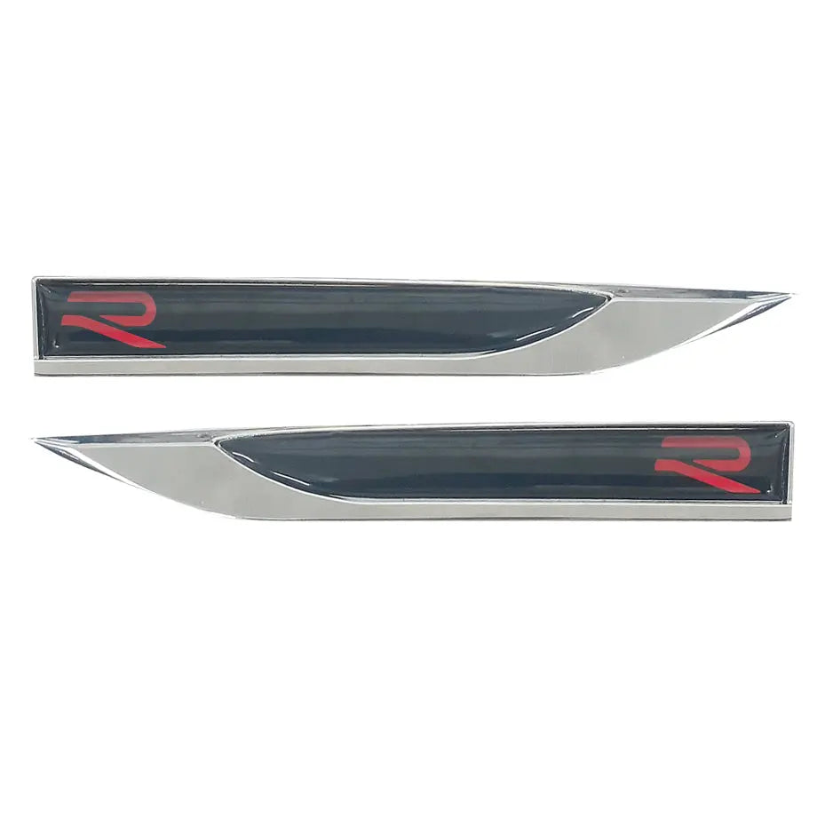 Golf 8 Style - R Logo Fender Badge (Black & Red) maxmotorsports