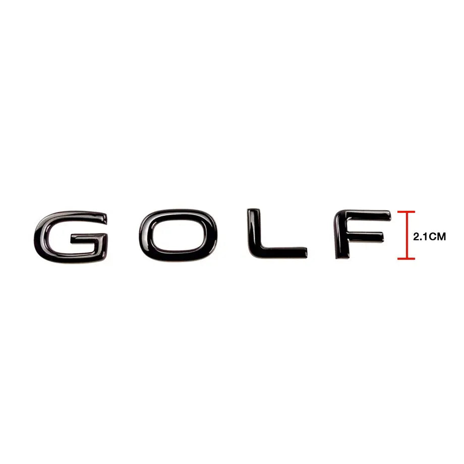 Golf Black Lettering Badge - Golf 8 Style maxmotorsports