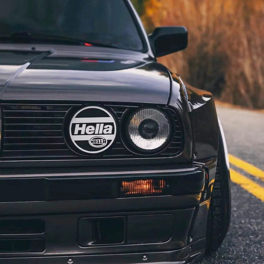 Hella Round Headlight Vinyl Stickers - (12.5cm) Max Motorsport