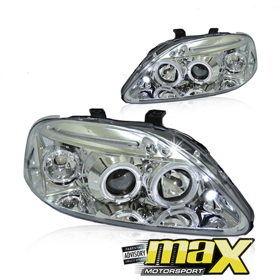 Honda Ballade/Civic (99-00) Angel Eye Headlights (Chrome) maxmotorsports