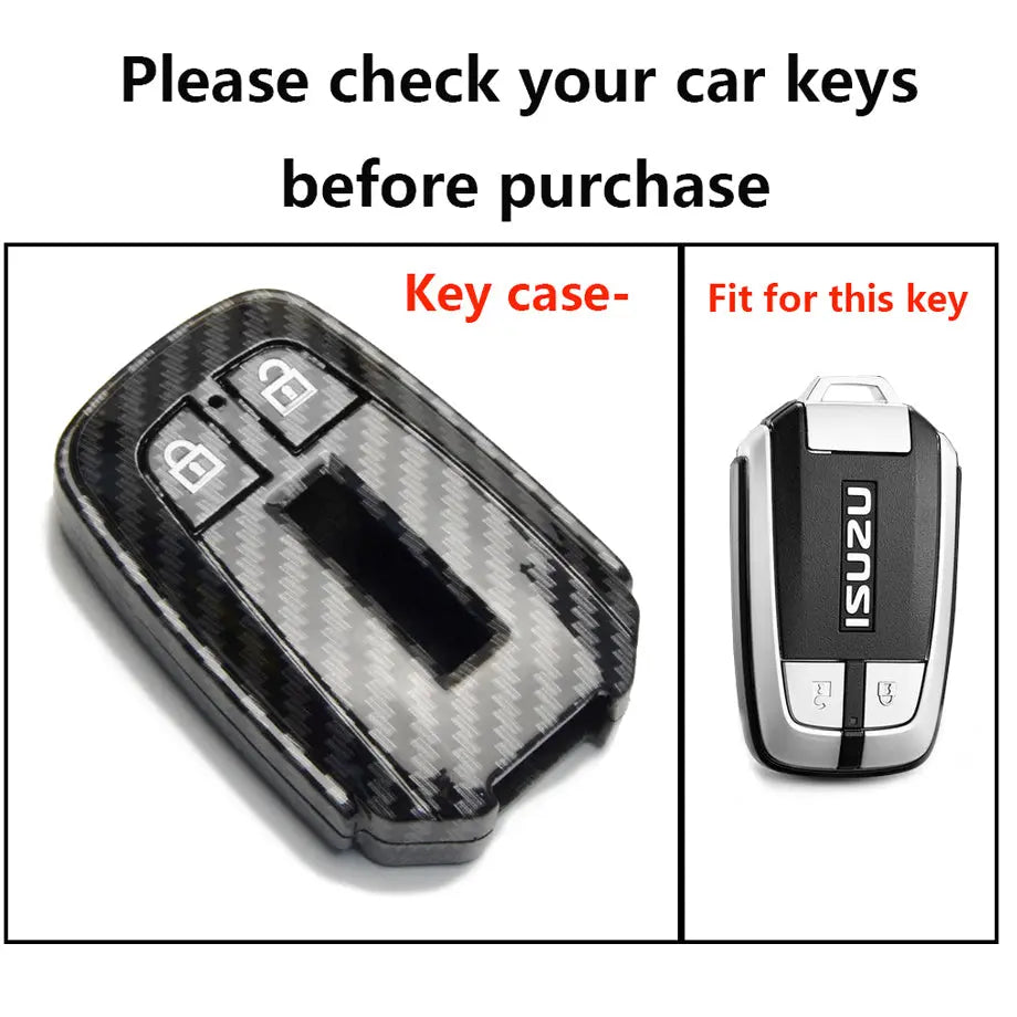 Isuzu D-Max / Mu-X (21-On) Carbon Look Key Case Cover With Key Ring Max Motorsport