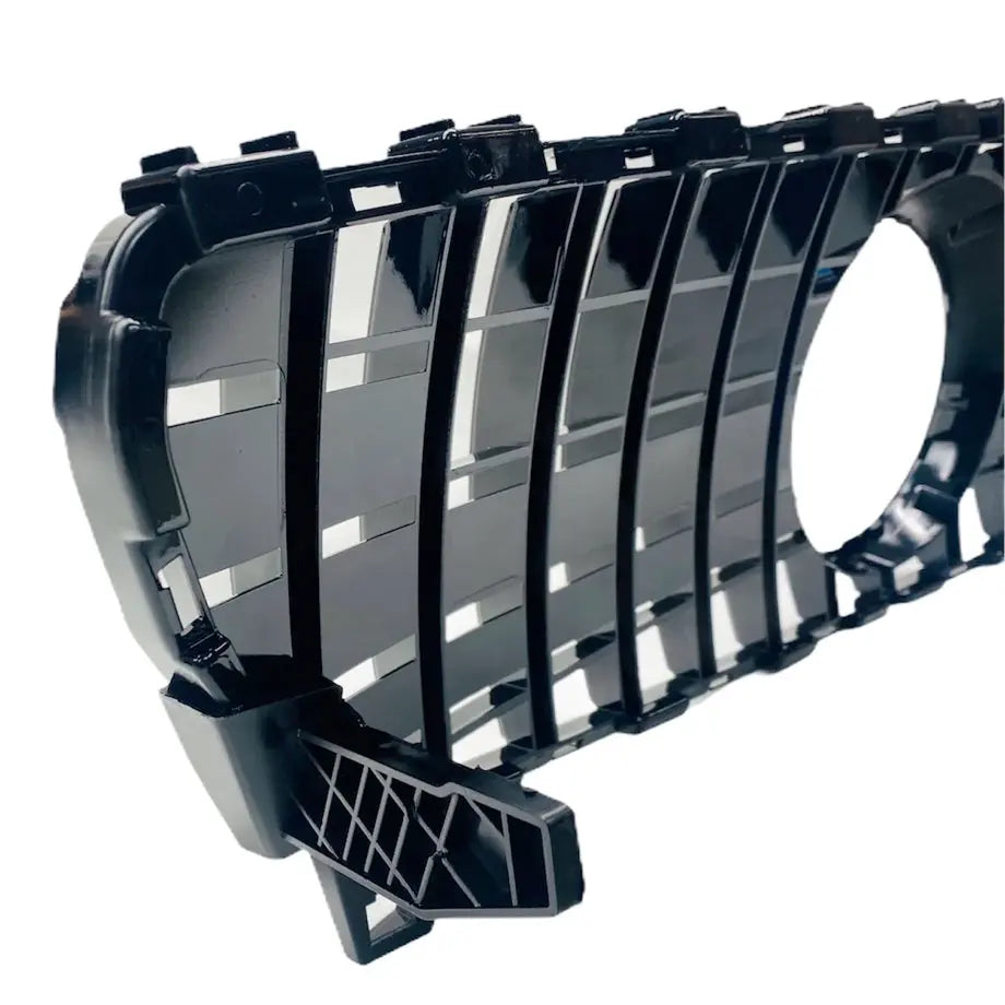 Merc W176 GTR Panamericana Style Gloss Black Upgrade Grille (16-18) maxmotorsports