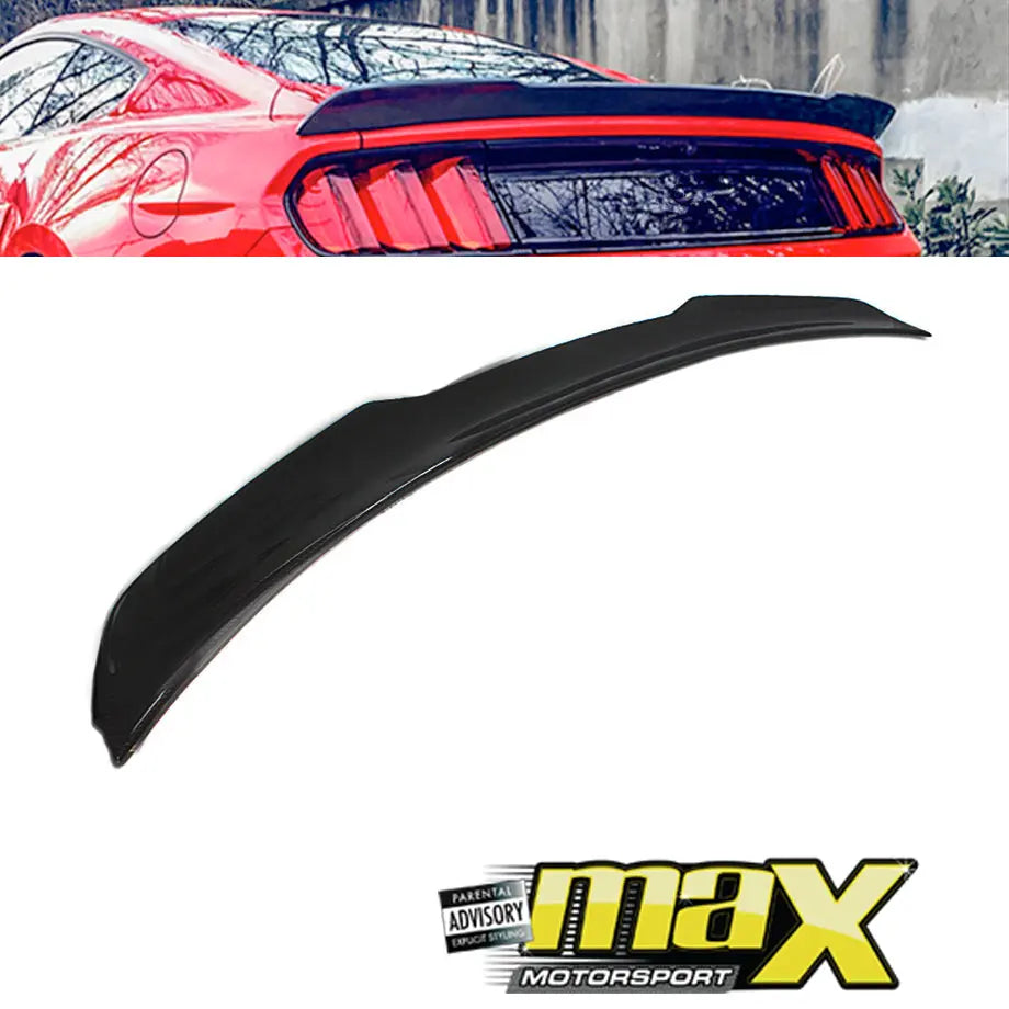 Mustang (16-On) Gloss Black Roush Style Boot Spoiler maxmotorsports