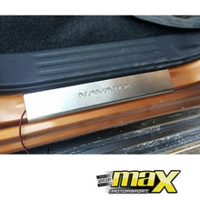 Load image into Gallery viewer, Nissan Navara NP300 Light Up Aluminium Step Sill With Navara Logo maxmotorsports
