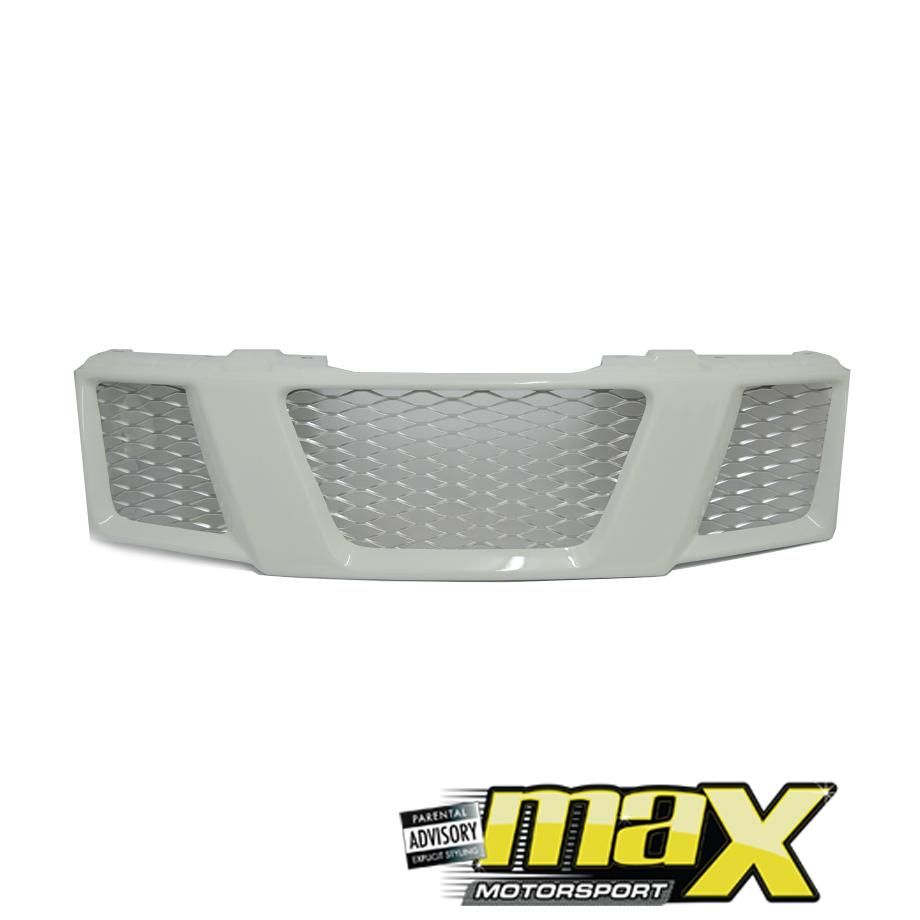 Nissan Navara (05-11) De-badged Grille (White) maxmotorsports