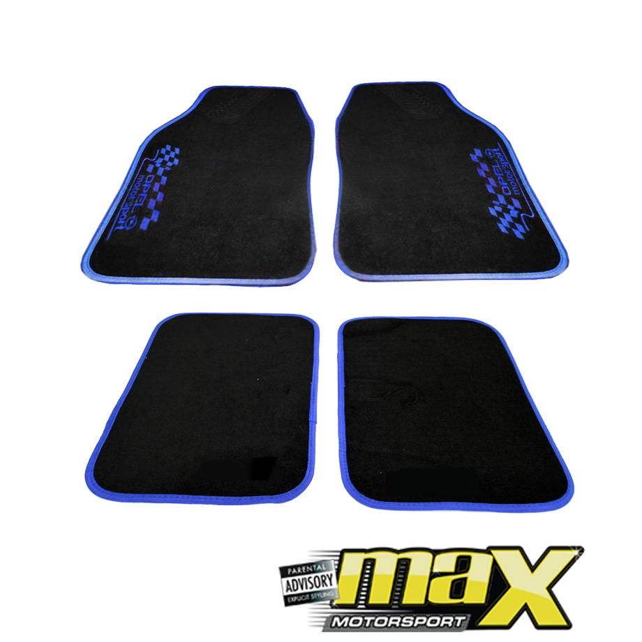 Opel Motorsport Racing Car Mats (Blue) maxmotorsports