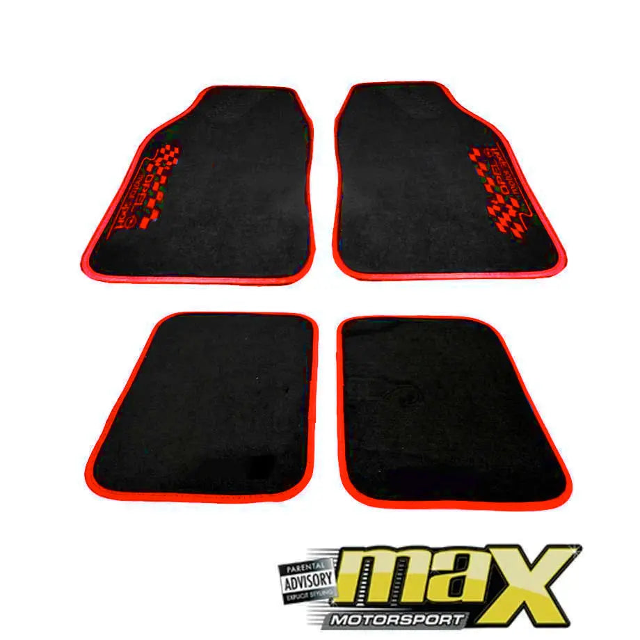 Opel Motorsport Racing Car Mats (Red) Max Motorsport