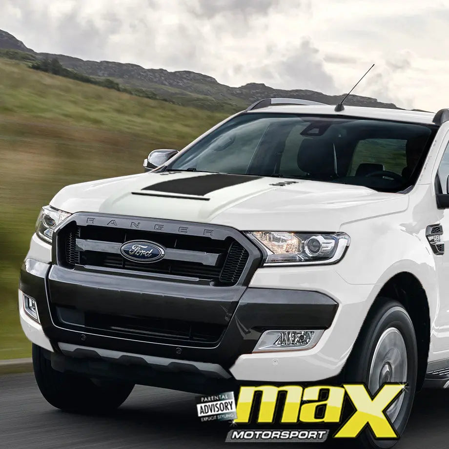 Ranger/Everest T7 (16-On) Raptor V3 Style Colour Coded Plastic Bonnet Scoop (Frozen White) maxmotorsports