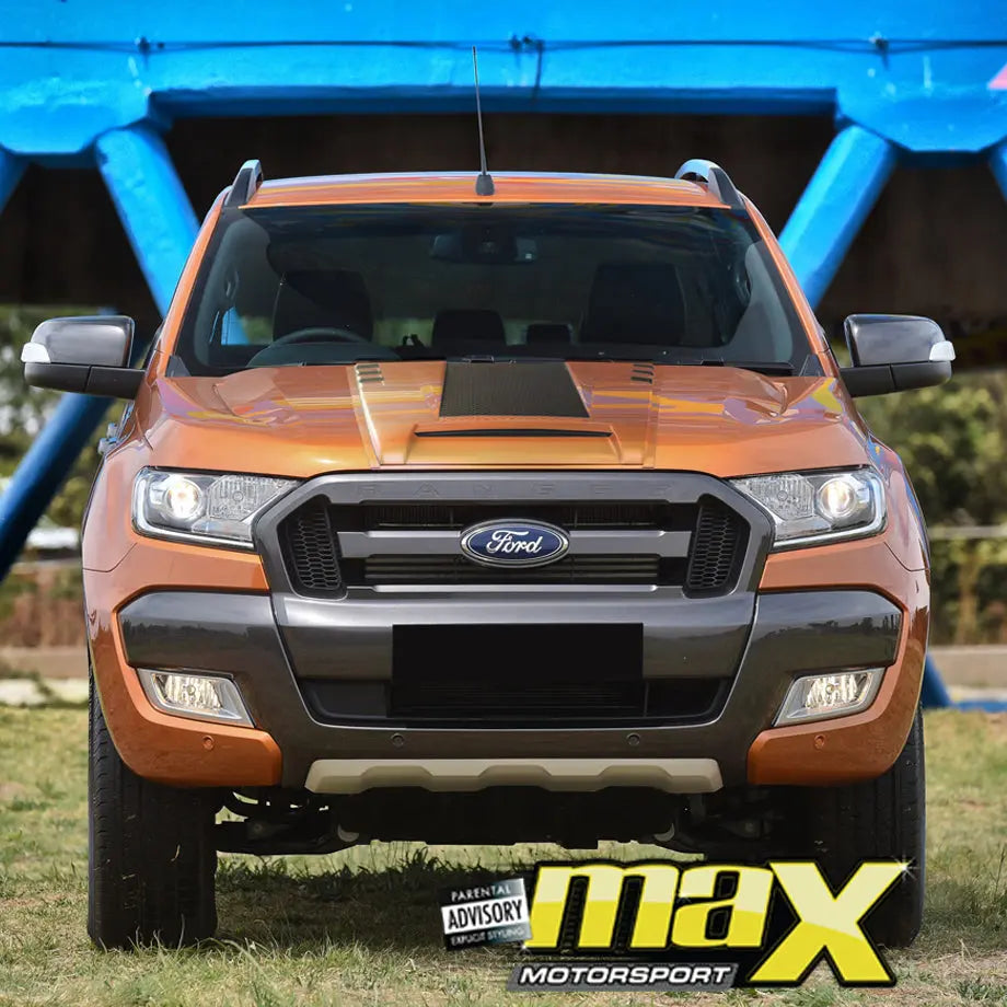 Ranger/Everest T7 (16-On) Raptor V3 Style Colour Coded Plastic Bonnet Scoop (Pride Orange) maxmotorsports