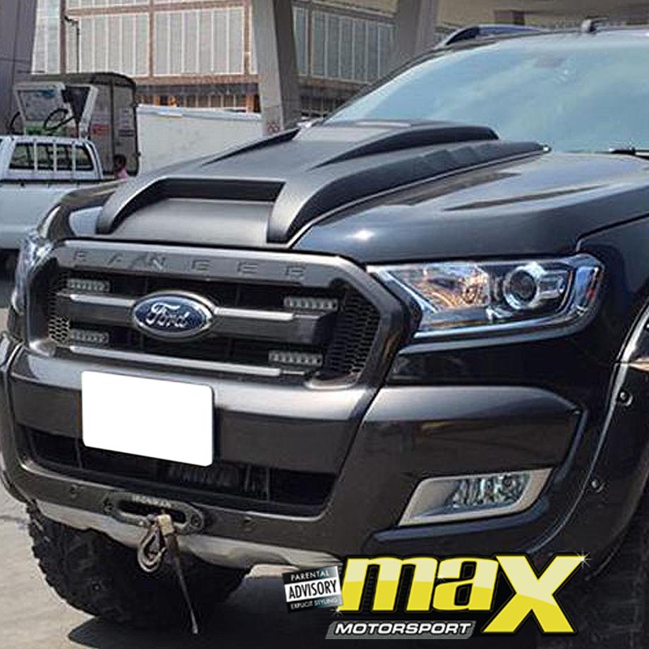 Ranger/Everest T7 (16-On) V4 3D Style Plastic Bonnet Scoop (Unpainted) maxmotorsports