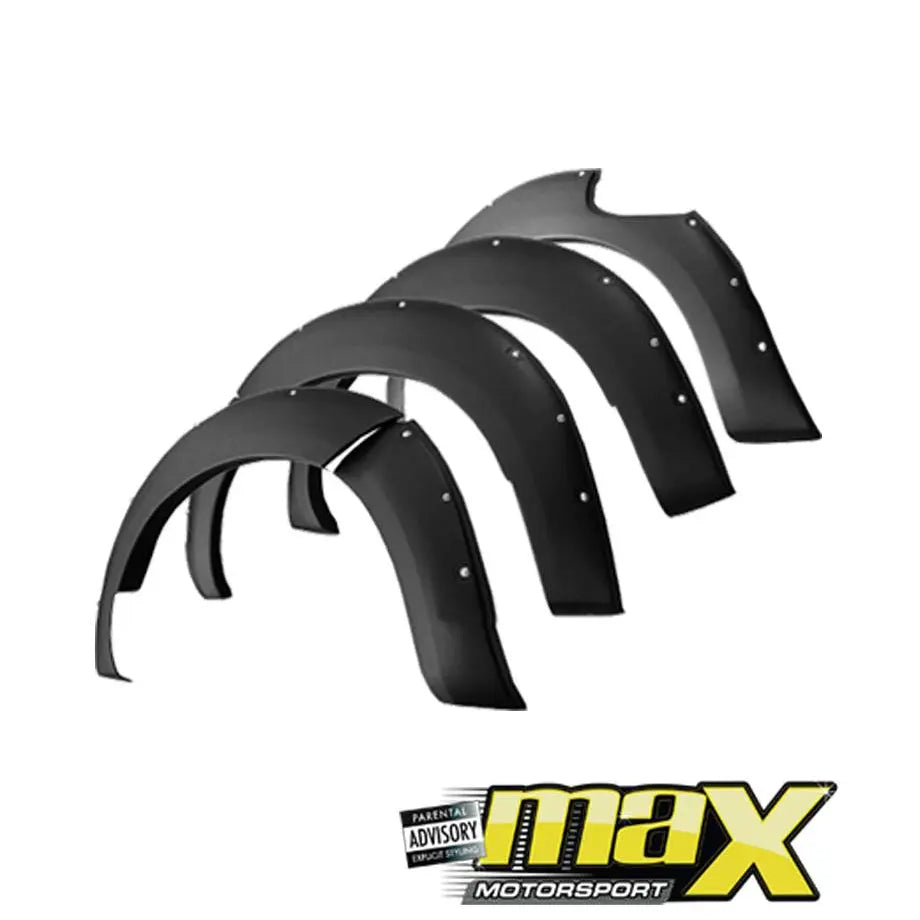 Ranger T6 (12-15) Matt Black Smooth Studded Wheel Arch Kit (9-Inch) maxmotorsports