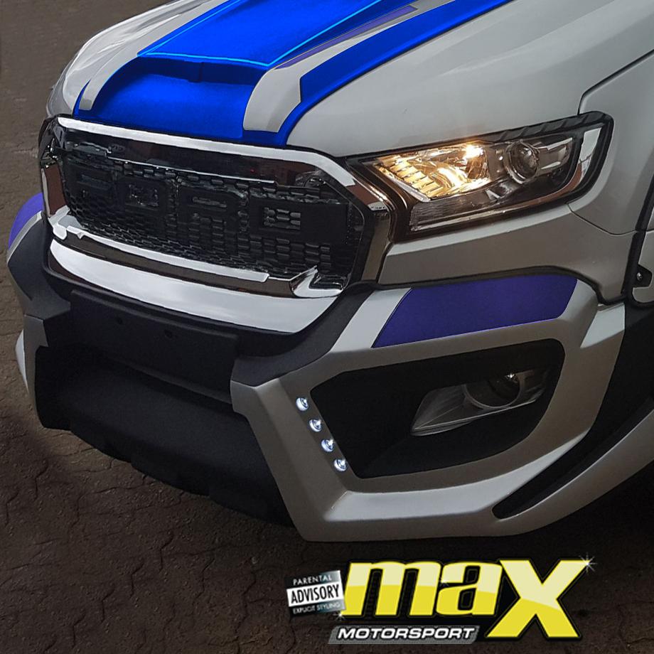Ranger T7 (16-On) Raptor Style Front Bumper Add-On With LED's (Unpainted) maxmotorsports