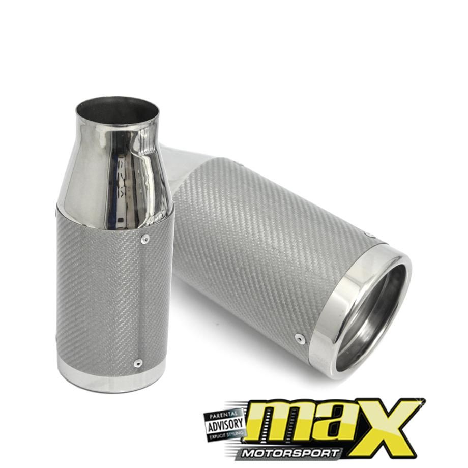 Silver Carbon Fibre Performance Tailpiece maxmotorsports