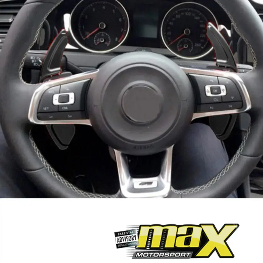 Suitable To Fit - VW Golf 6 DSG Aluminium Paddle Shift Extension (Black) maxmotorsports