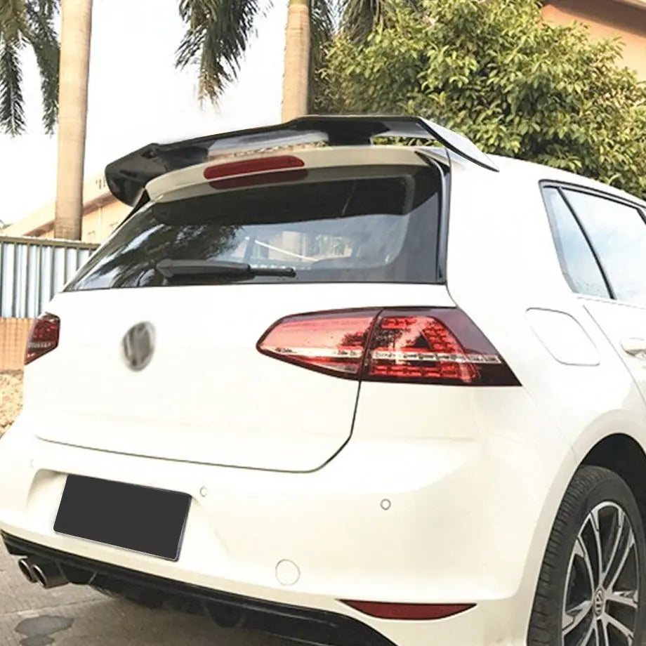 Suitable To Fit - VW Golf 7 Gloss Black Razor Style Roof Spoiler Max Motorsport