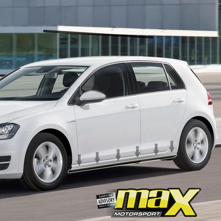 Suitable To Fit - VW Golf 7 (18-On) Plastic Side Skirt Extensions maxmotorsports