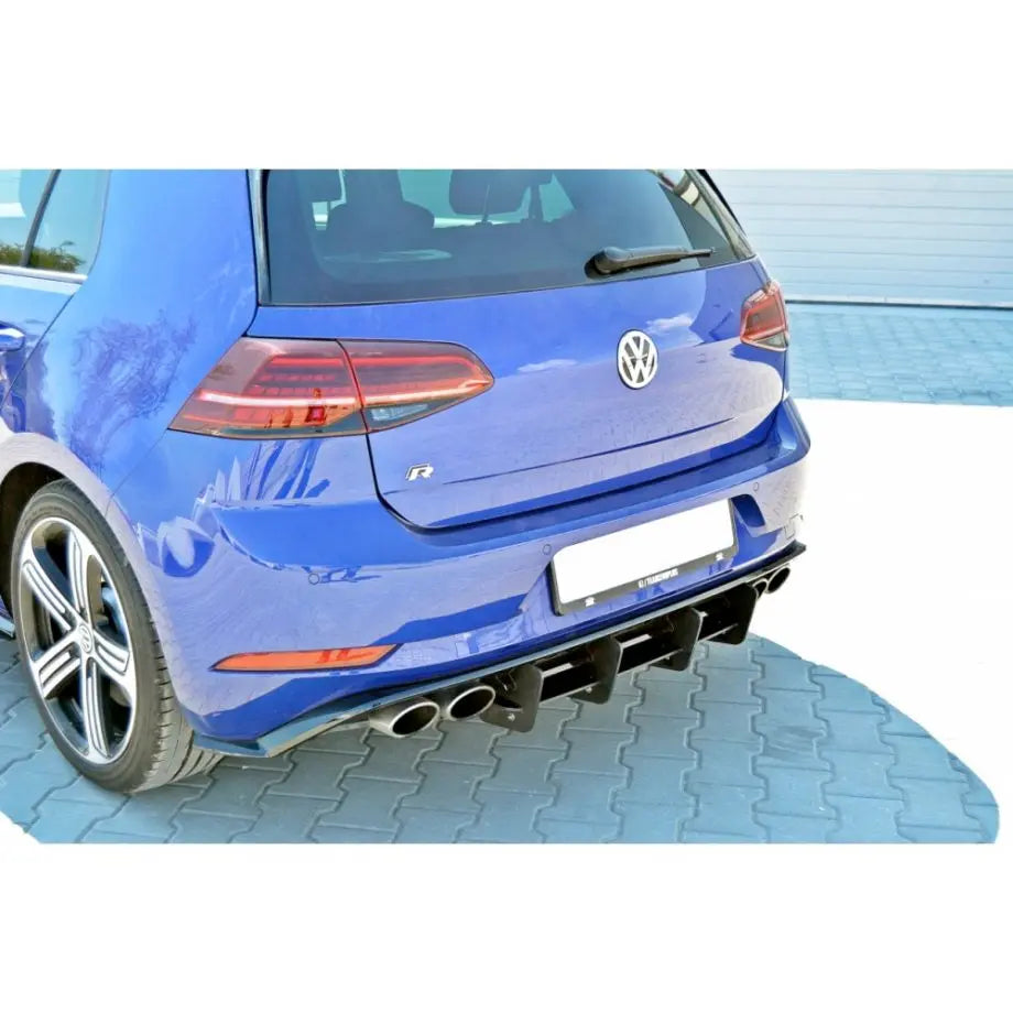 Suitable To Fit - VW Golf 7.5R Matte Black Maxton Style Diffuser maxmotorsports