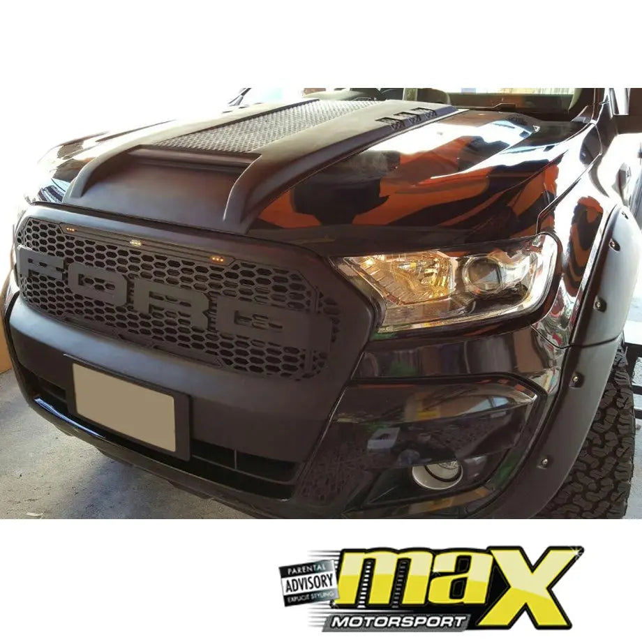 Suitable To Fit Ranger/Everest (15-On) Raptor V3 Style White Fibreglass Bonnet Scoop maxmotorsports