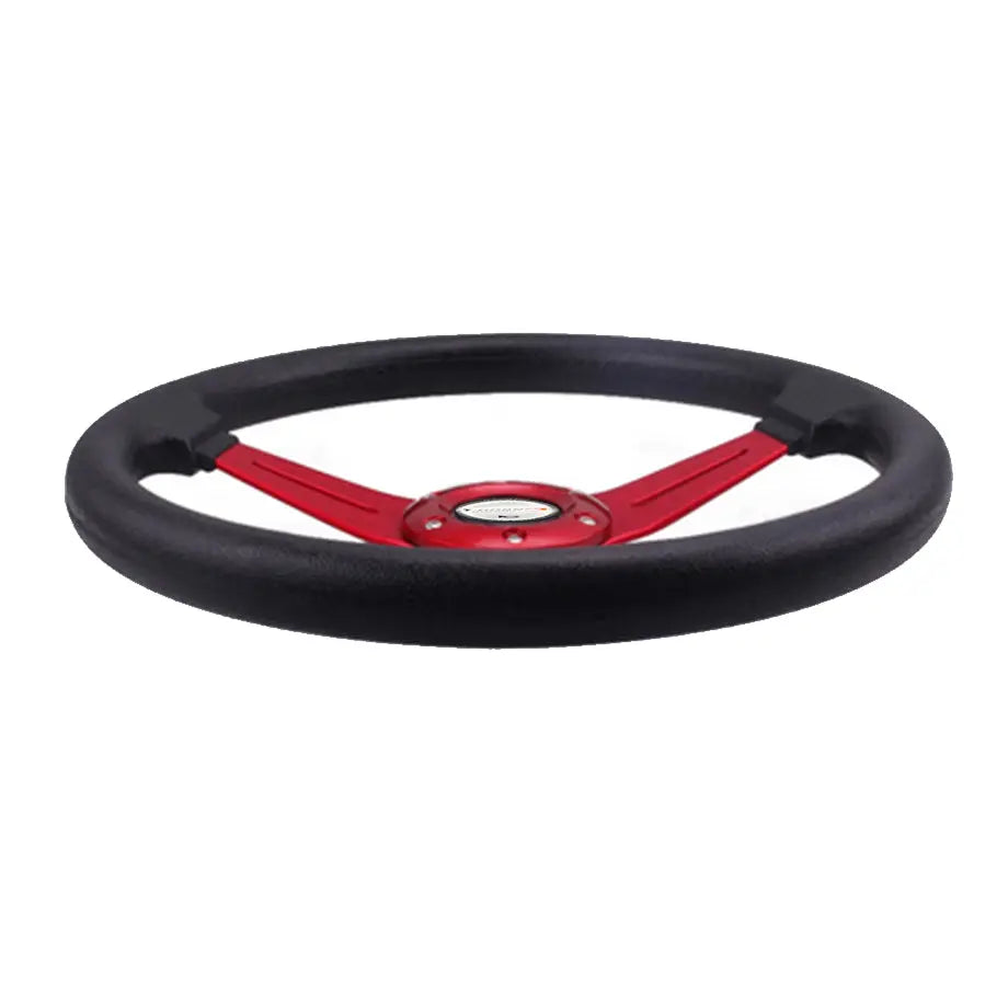 T-Horn Drift Style Steering Wheel - Red Max Motorsport