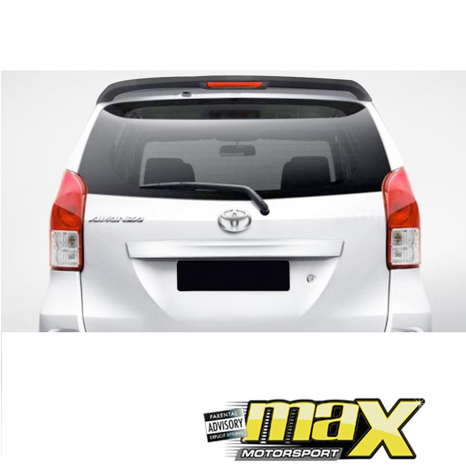 Toyota Avanza (16-On) Gloss Black Plastic Roof Spoiler maxmotorsports