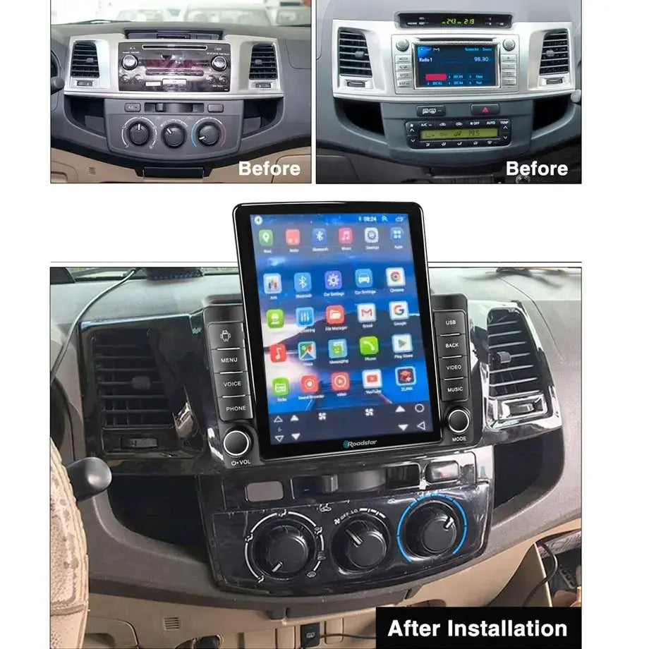 Toyota Fortuner (05-14) - Roadstar 9.5 Inch Tesla Style Android Entertainment & GPS System Roadstar