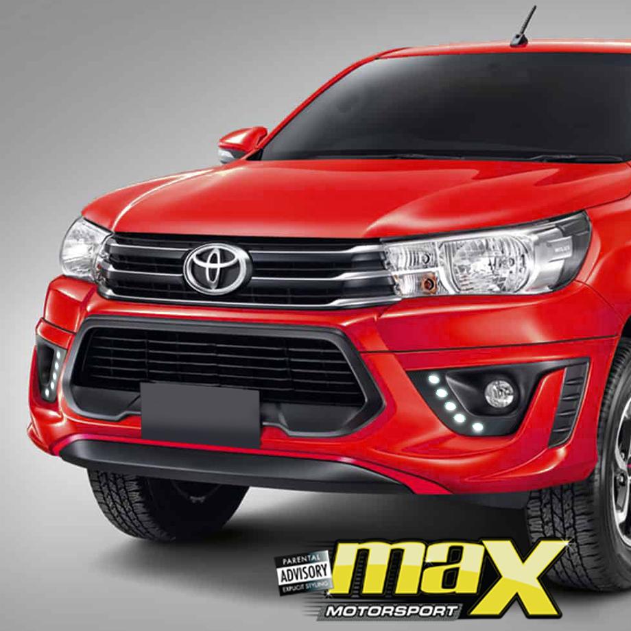 Toyota Hilux Revo (15-On) TRD Style Front Bumper Add On (Unpainted - Plastic) maxmotorsports