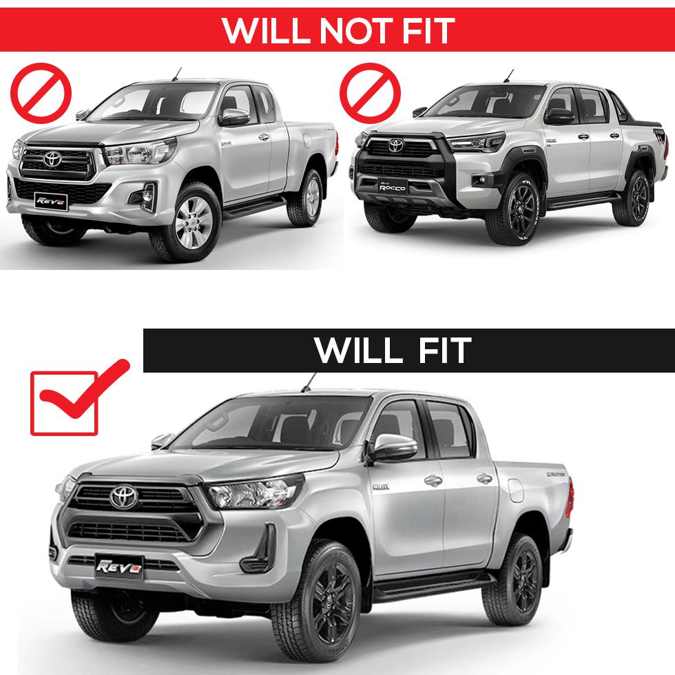 Toyota Hilux Revo (2020-On) Dual Function DRL LED Fog Light Surrounds With Dynamic Start Up maxmotorsports