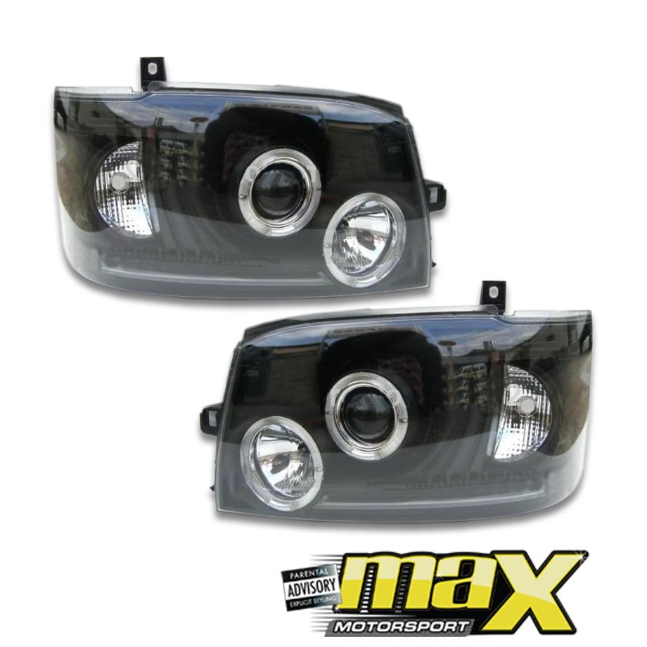 Toyota Quantum Angel Eye Headlights (Black) maxmotorsports