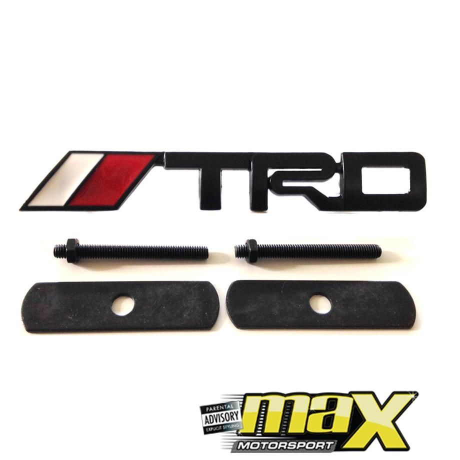 Toyota TRD Matte Black Metal Grille Badge maxmotorsports