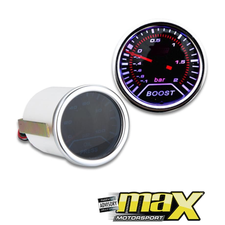 Type-R 2 Inch Smoked Gauge - Boost maxmotorsports