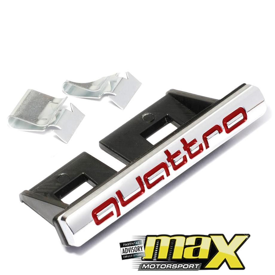 Universal Audi Quattro Grille Badge maxmotorsports